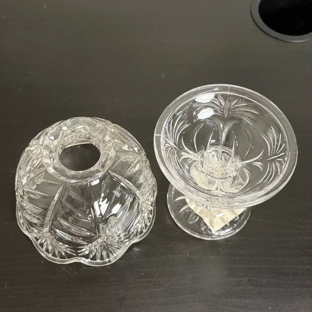 Fifth Avenue Crystal Portico Mini Candle Lamp Fairy Lamp Votive Holder 7.25 inch